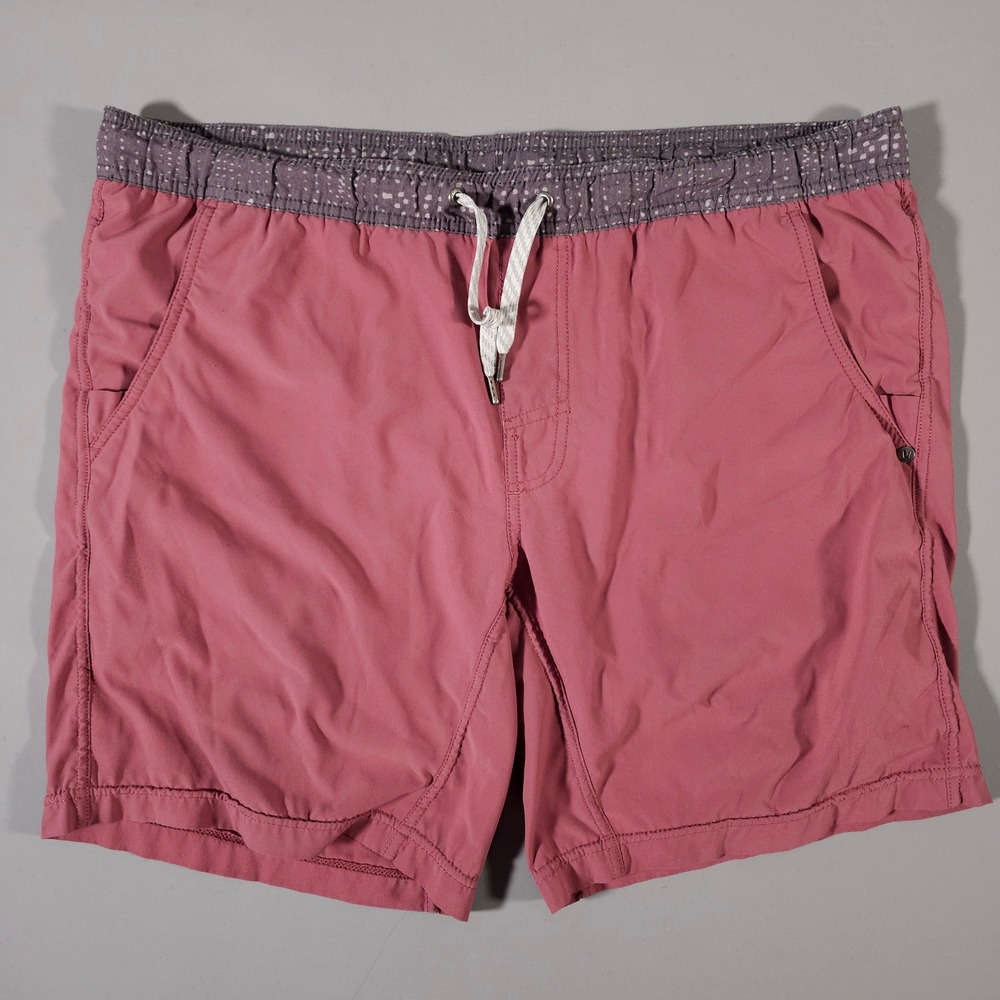 Vuori Kore Shorts Mens XL Pink Athletic Lined Training Gym Shorts